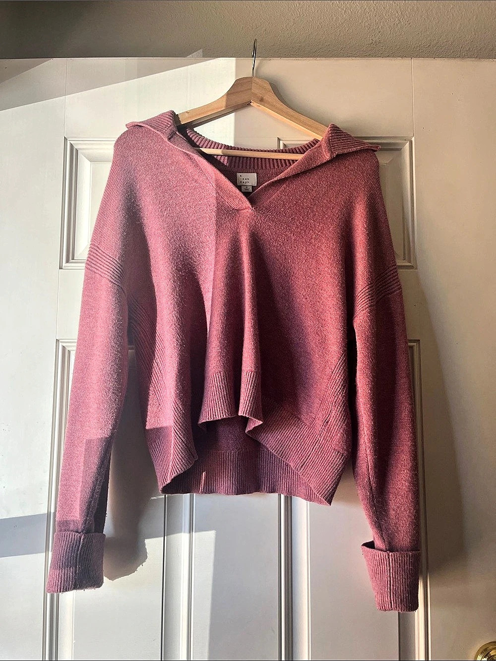 A New Day Pink Knit Hooded Sweater